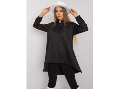 Chemise asymétrique pour femme - noire