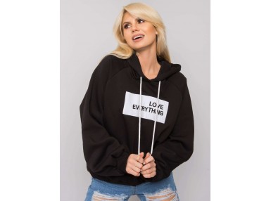 Sweat à capuche imprimé femme - noire