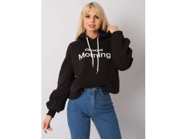Sweat à capuche imprimé femme - noire