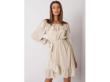 Robe d'été à volants - beige clair