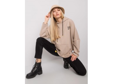 Sweat à capuche femme - beige