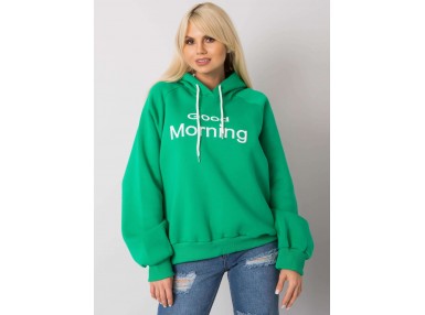 Sweat à capuche imprimé femme - vert