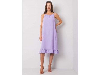 Robe longue à bretelles - violette brillante