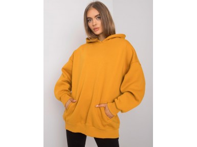 Sweat à capuche femme - jaune foncé