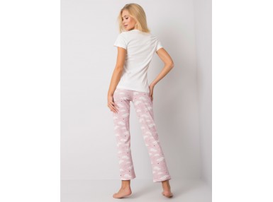 Pyjama blanc et rose