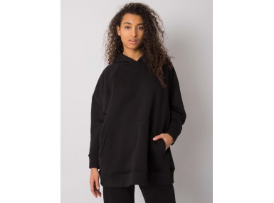 Sweat à capuche long - noire