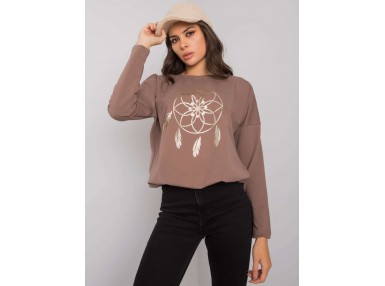 T-shirt femme imprimé - marron