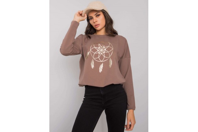 T-shirt femme imprimé - marron