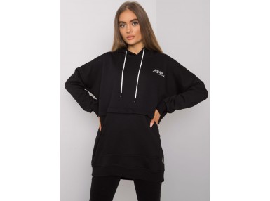 Sweat à capuche long - noire