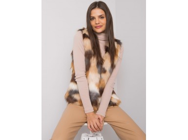 Gilet noir et beige