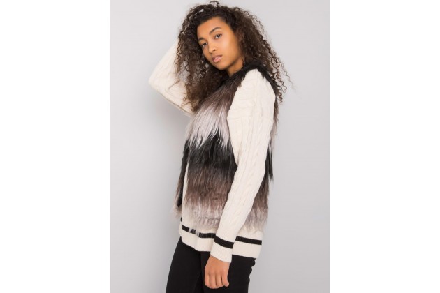 Gilet gris et noir