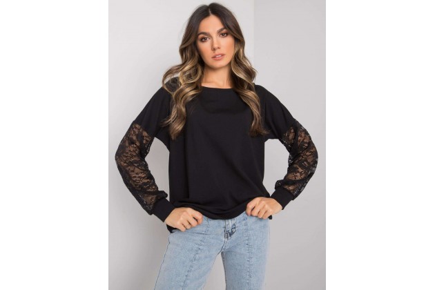 Blouse en dentelle - noire