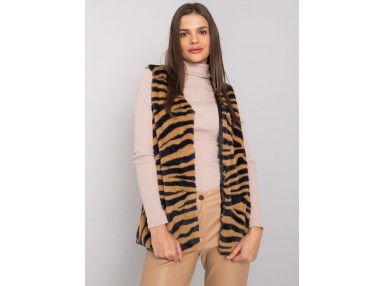 Gilet noir et beige
