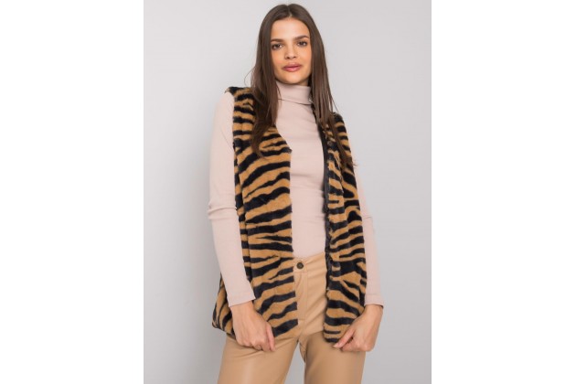 Gilet noir et beige