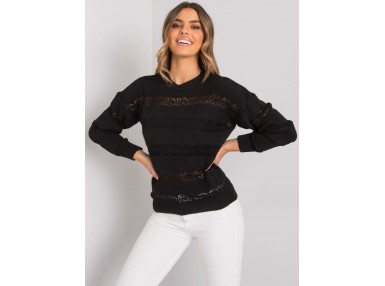 Pull ajouré - noir