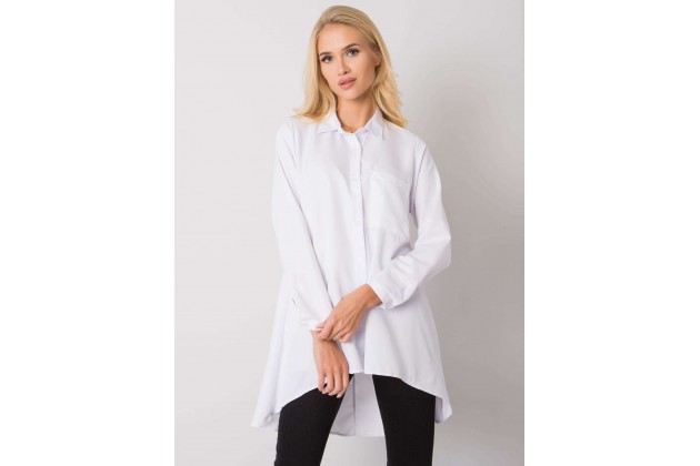 Chemise asymétrique pour femme - blanche