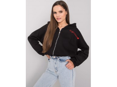 Hoodie uni à capuche - noire