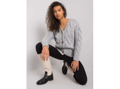 Pull en maille torsadée - gris
