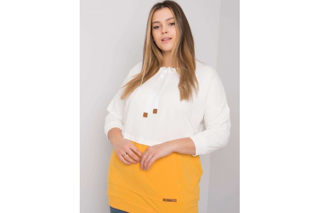 Sweat blanc et jaune