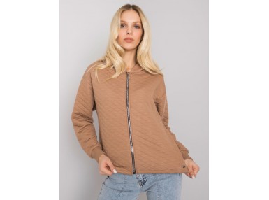 Hoodie uni à capuche - camel