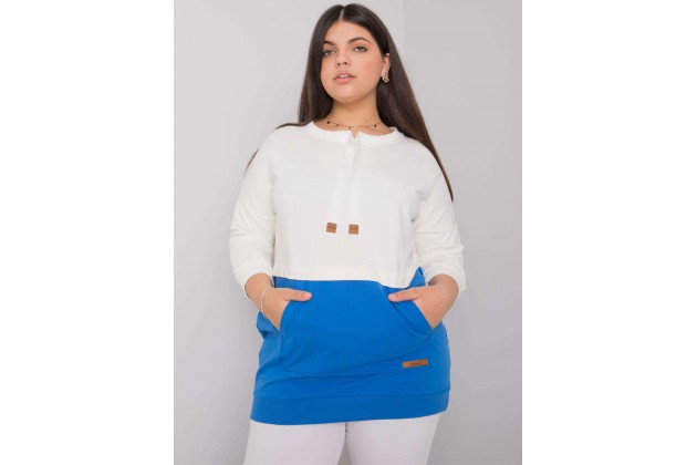 Sweat blanc et bleu