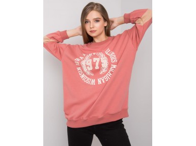 Sweat à imprimé - rose foncé
