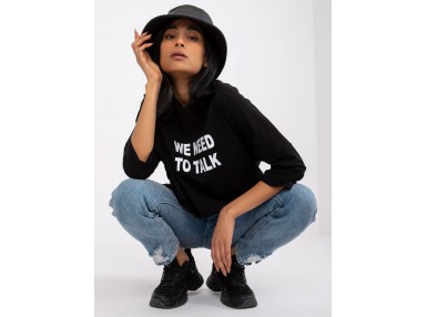 T-shirt femme imprimé - noir