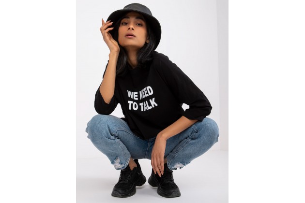 T-shirt femme imprimé - noir