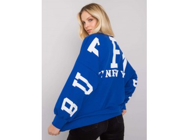 Sweat à imprimé -  bleu cobalt