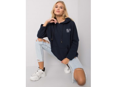 Sweat à capuche femme - bleu marine