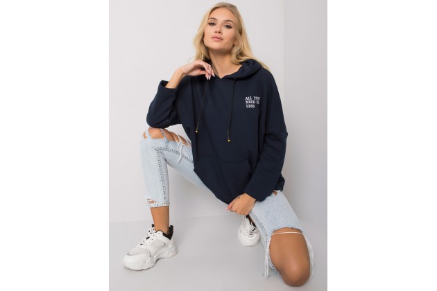 Sweat à capuche femme - bleu marine