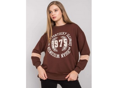 Sweat à imprimé - marron foncé