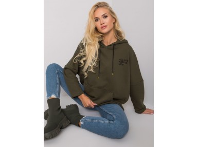 Sweat à capuche femme - kaki