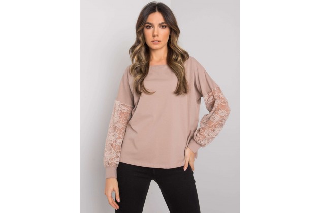 Blouse en dentelle -  beige foncé