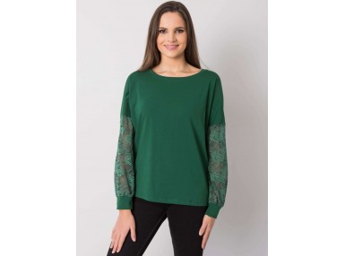Blouse en dentelle - vert foncé