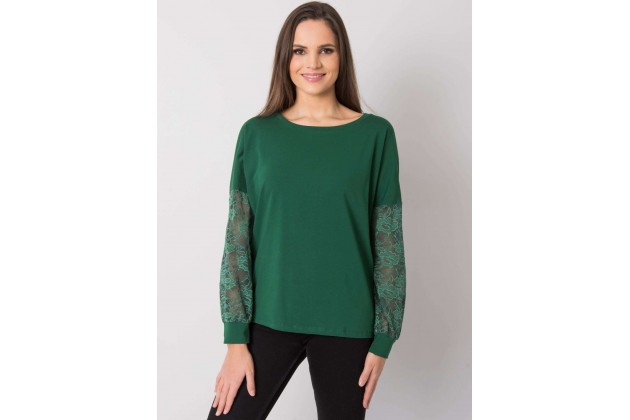 Blouse en dentelle - vert foncé