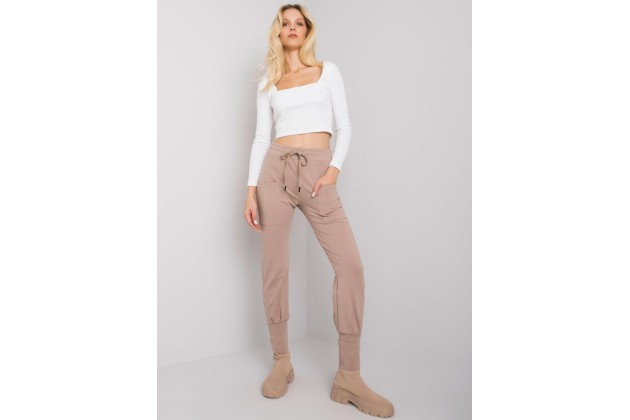 Pantalon de survêtement beige foncé