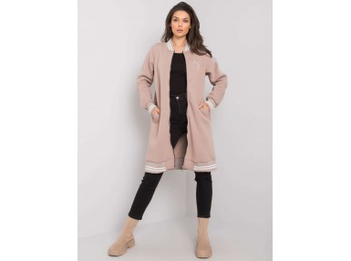 Sweat long en coton - beige foncé