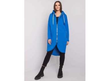 Sweat long en coton - bleu foncé