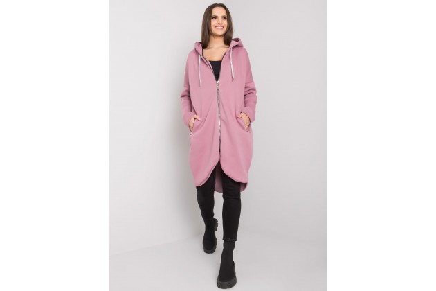 Sweat long en coton -rose foncé