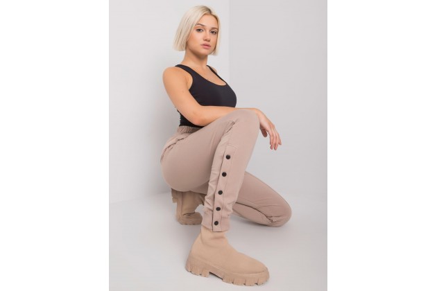 Pantalon de survêtement beige foncé