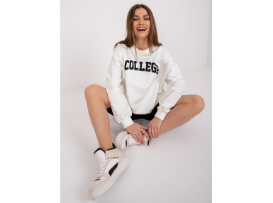 Sweat long avec imprimé - blanc