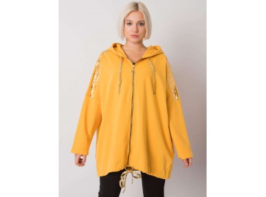 Sweat à capuche long - jaune foncé