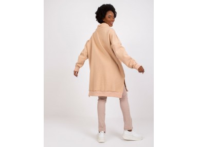 Sweat à capuche long – beige