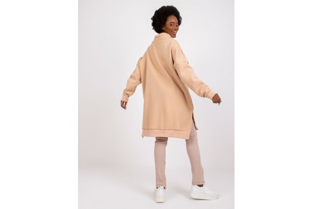 Sweat à capuche long – beige