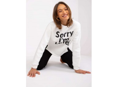 Sweat-shirt avec inscription - écru