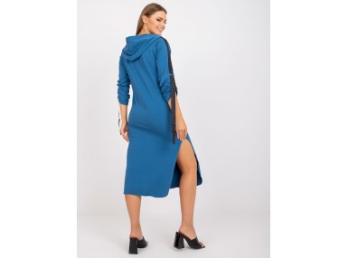 Robe sweat longue - bleu foncé