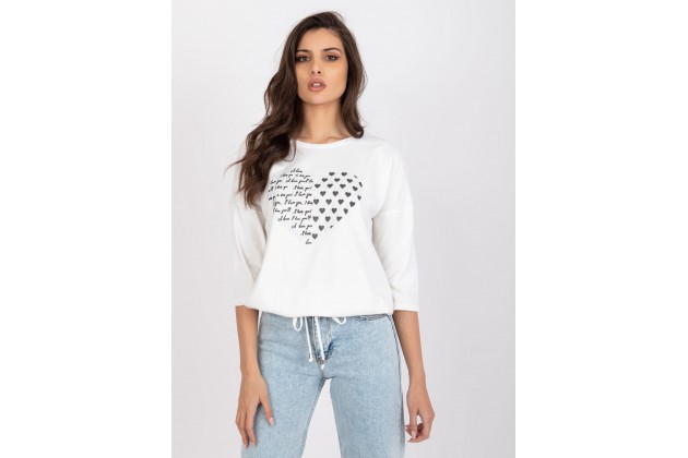 T-shirt femme imprimé - écru