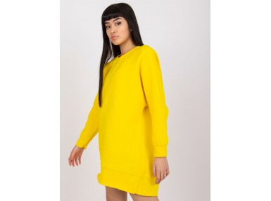Sweat long en coton - jaune
