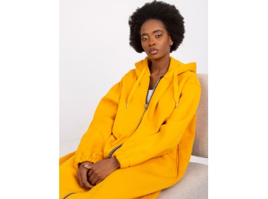 Sweat long zippé - orange clair